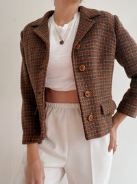 White and blue jacket with orange collar Adidas XL