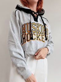 White and blue jacket with orange collar Adidas XL