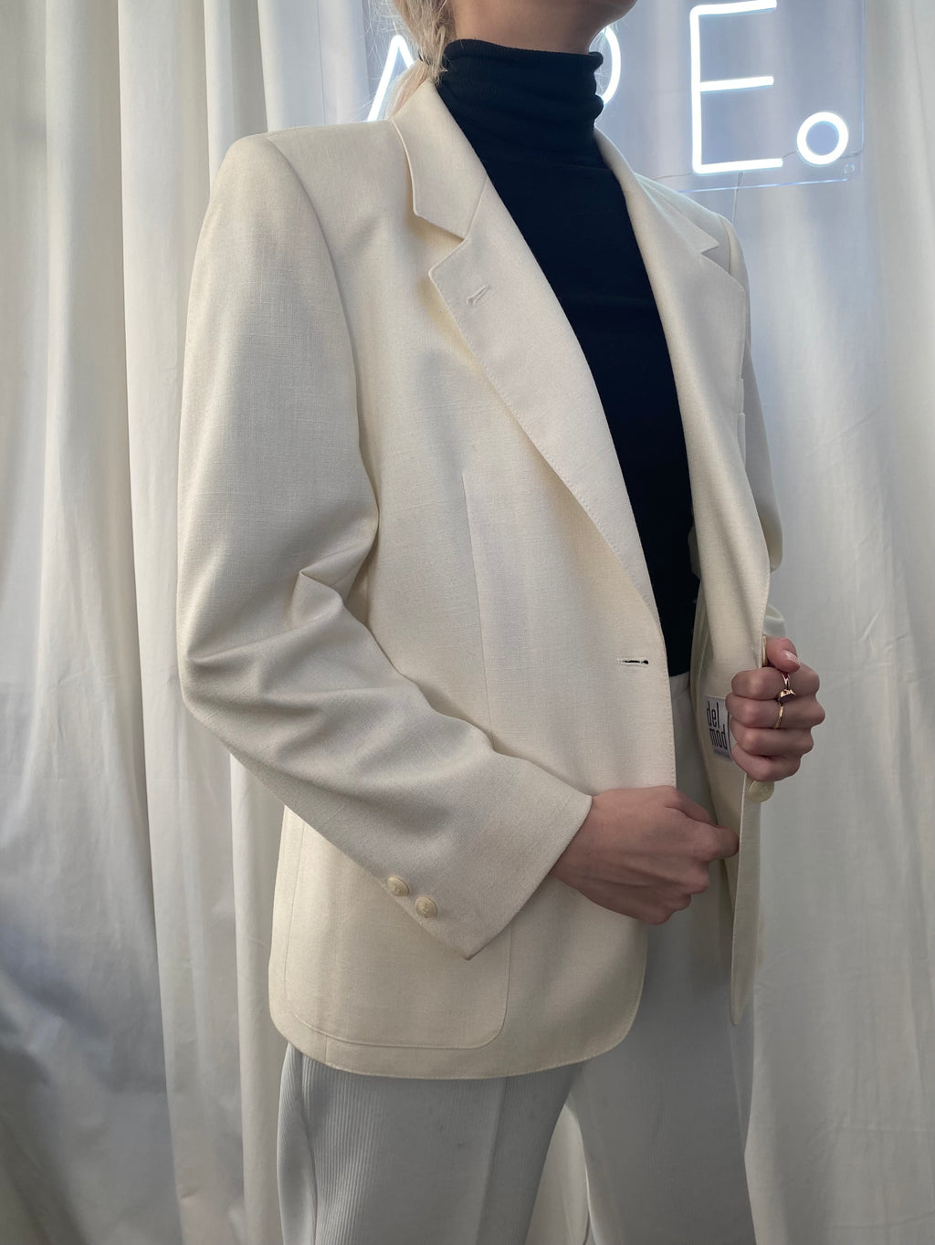 Weiße Blazerjacke S/M
