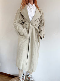 Trench coat vintage beige tout doux M oversized