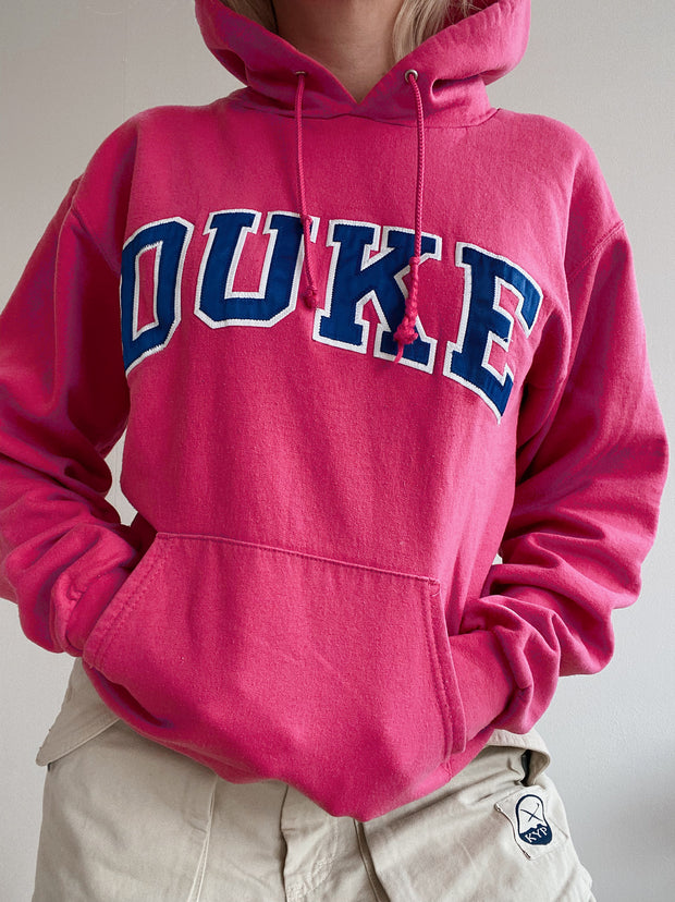 Pull à capuche rose et bleu Duke Champion M