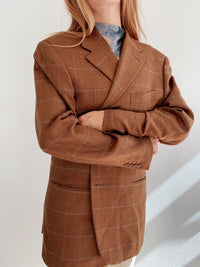 White and blue jacket with orange collar Adidas XL