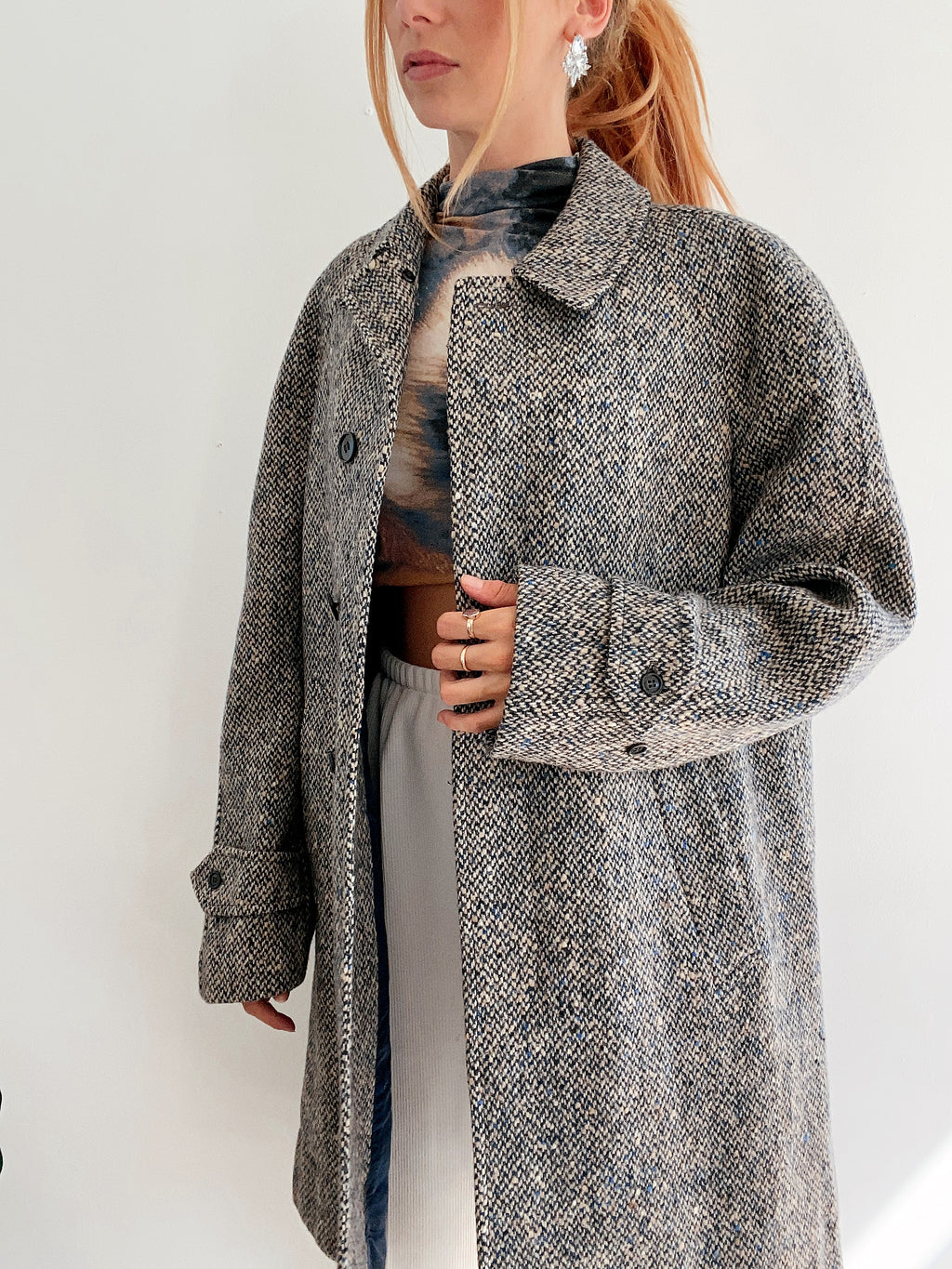 Manteau gris en laine L