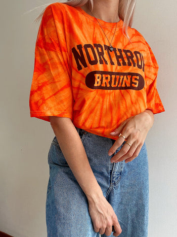 T-shirt vintage tie and dye orange  XL