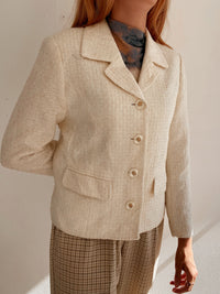 White and blue jacket with orange collar Adidas XL