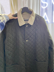 Jacke aus doppelseitiger Wolle in Khaki