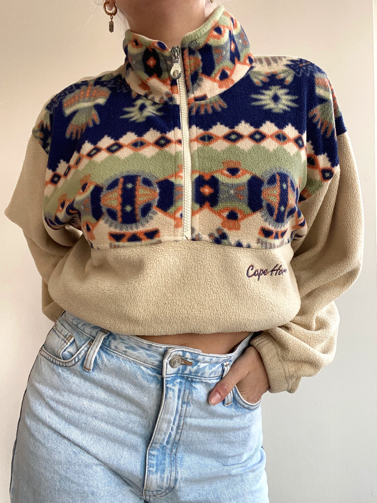XL blue fleece sweater