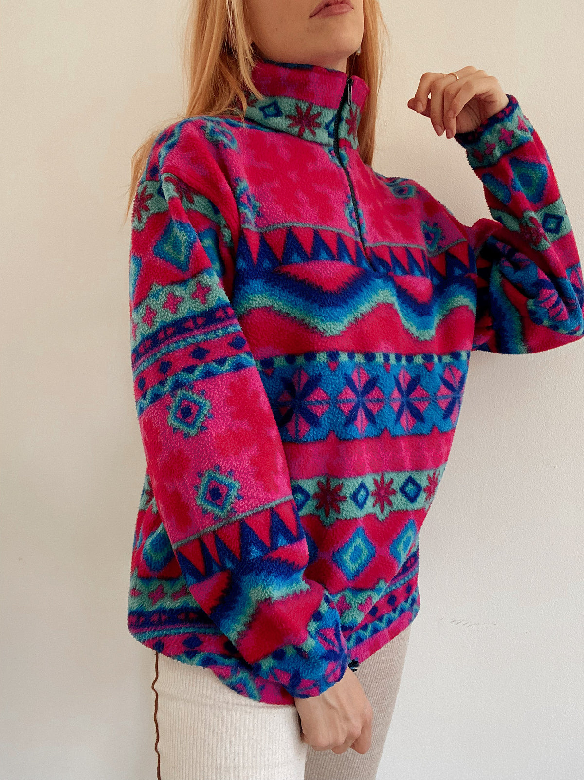 XL blue fleece sweater