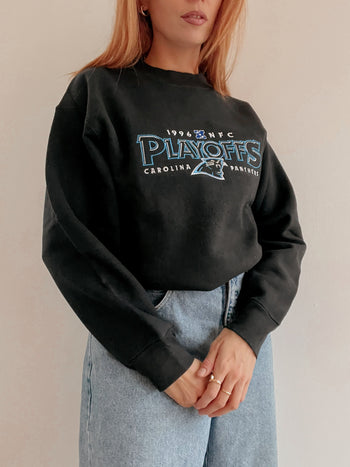 Pull vintage américain noir et bleu  S/M