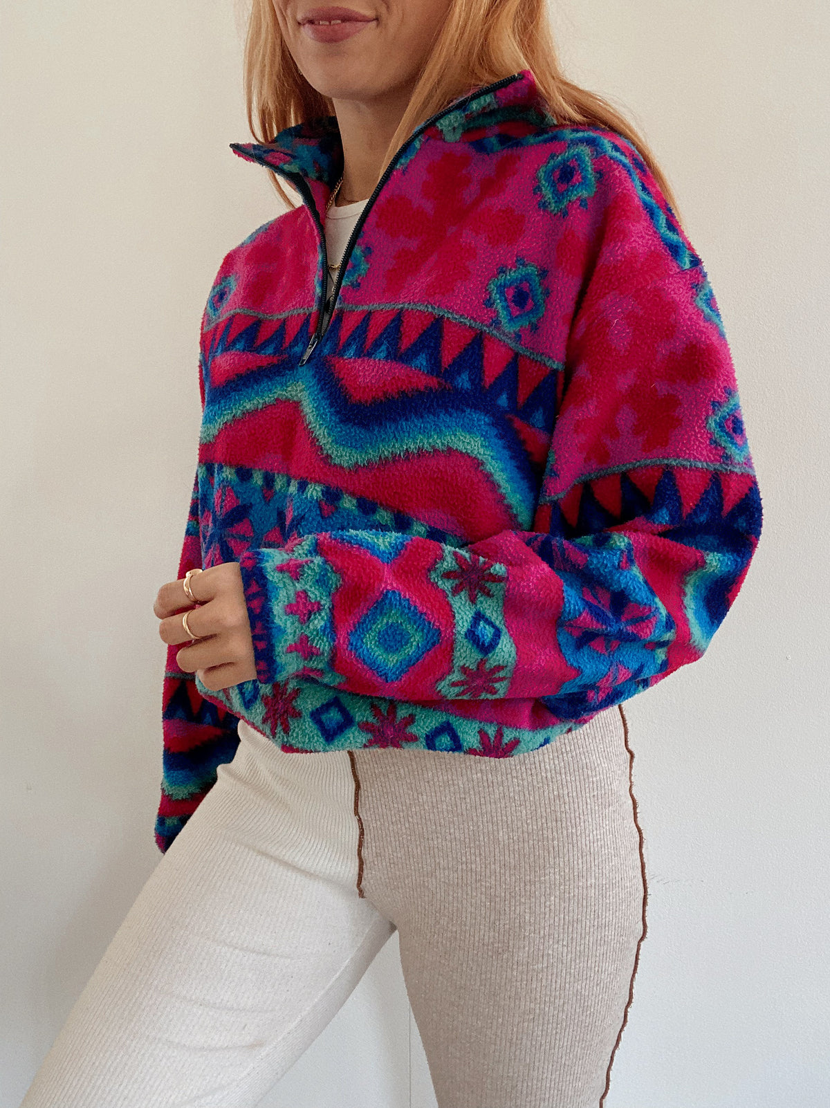 XL blue fleece sweater