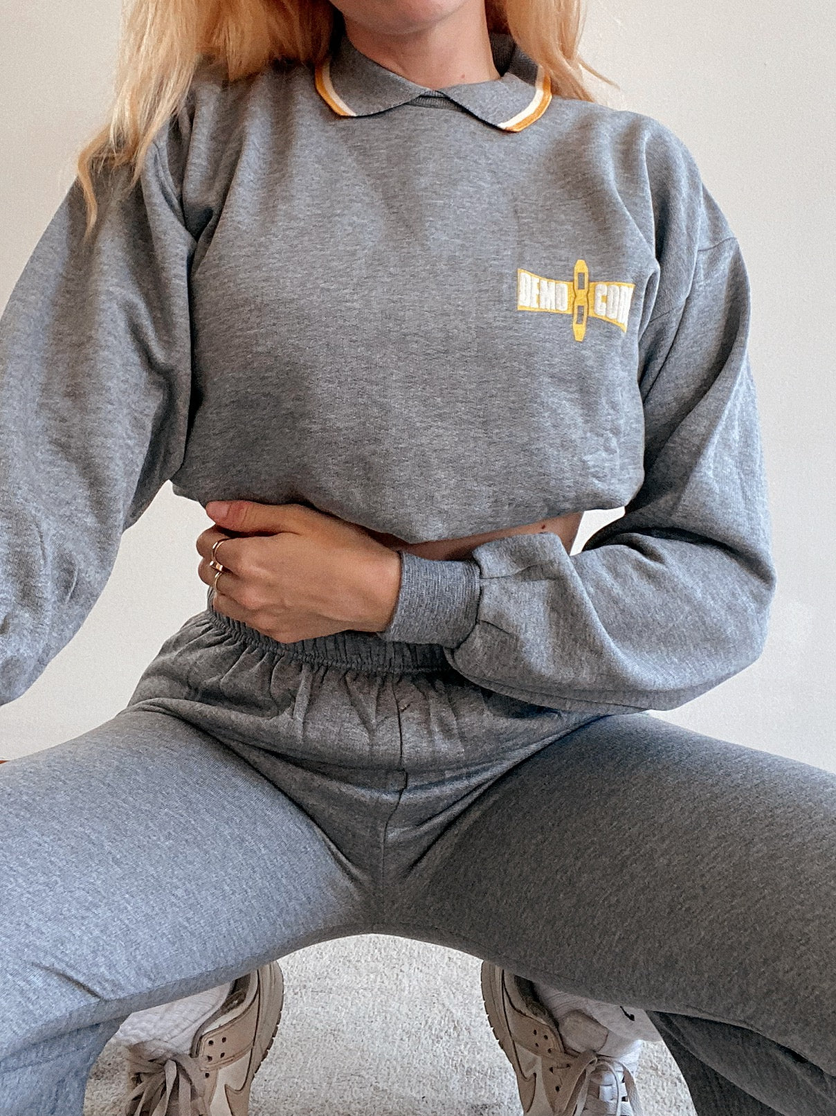 Ensemble pull & jogging gris foncé  XS