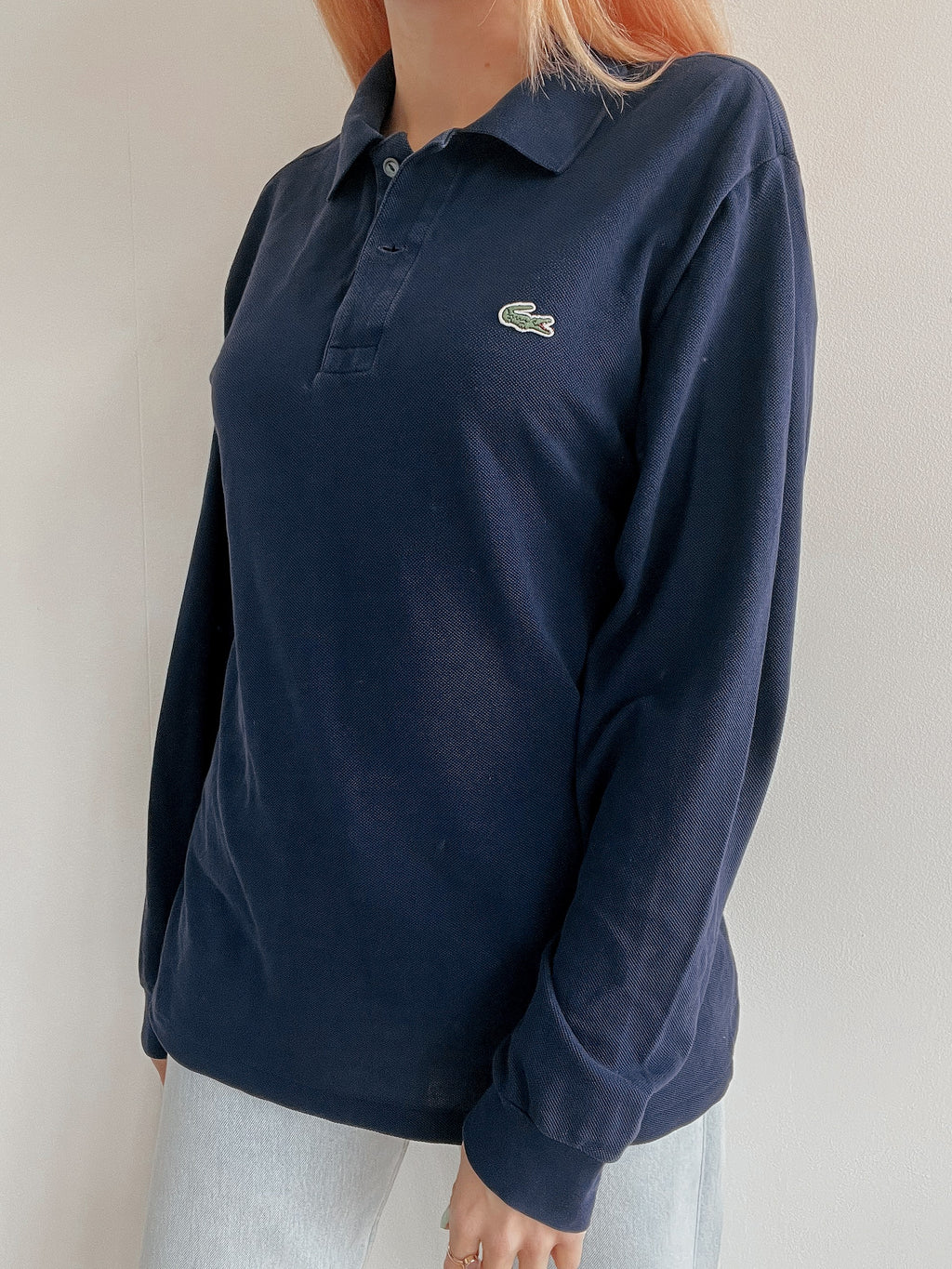 Dunkelblaues Lacoste Poloshirt M