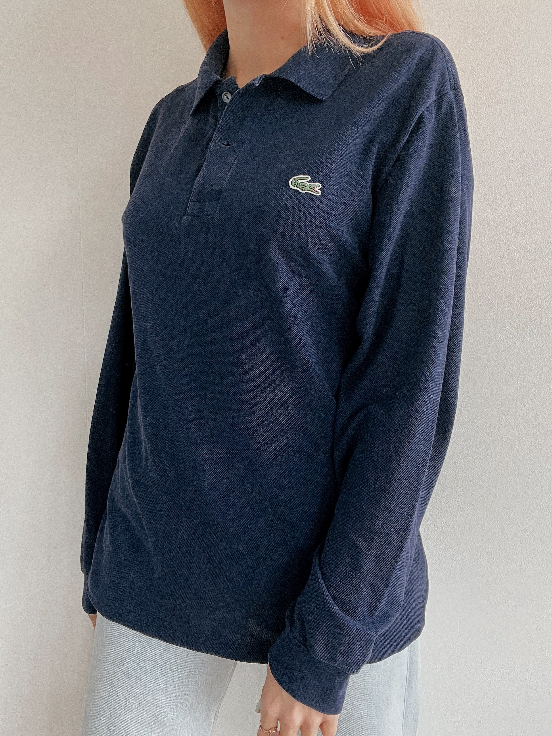 Dunkelblaues Lacoste Poloshirt M