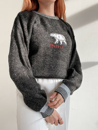 White and blue jacket with orange collar Adidas XL