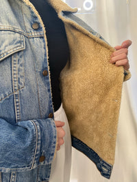 Veste en jeans Levi's bleue claire doublée mouton  L