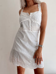 Weißes Vintage-Kleid S