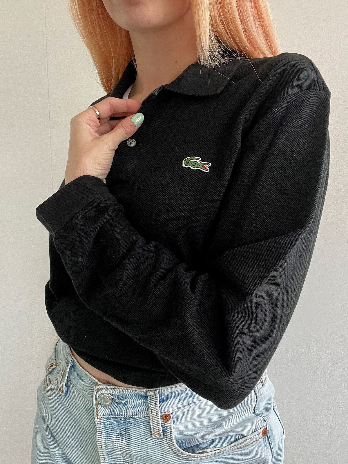 Polo à manches longues Lacoste noir M/L