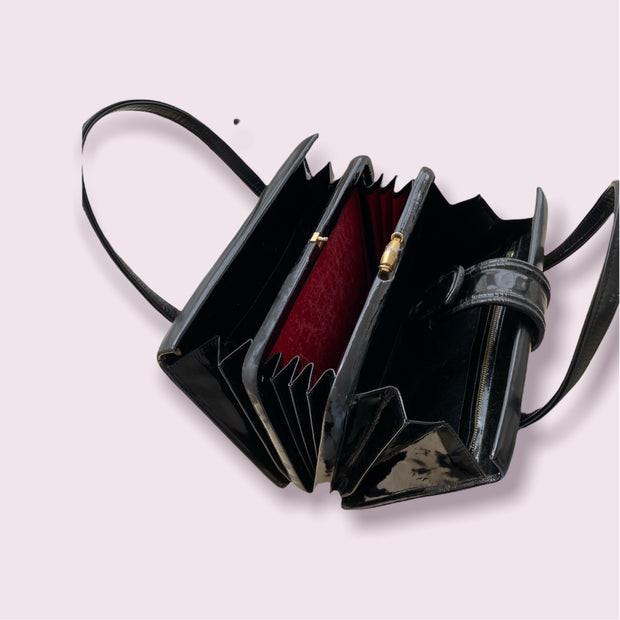 Kleine schwarze Vintage-Handtasche