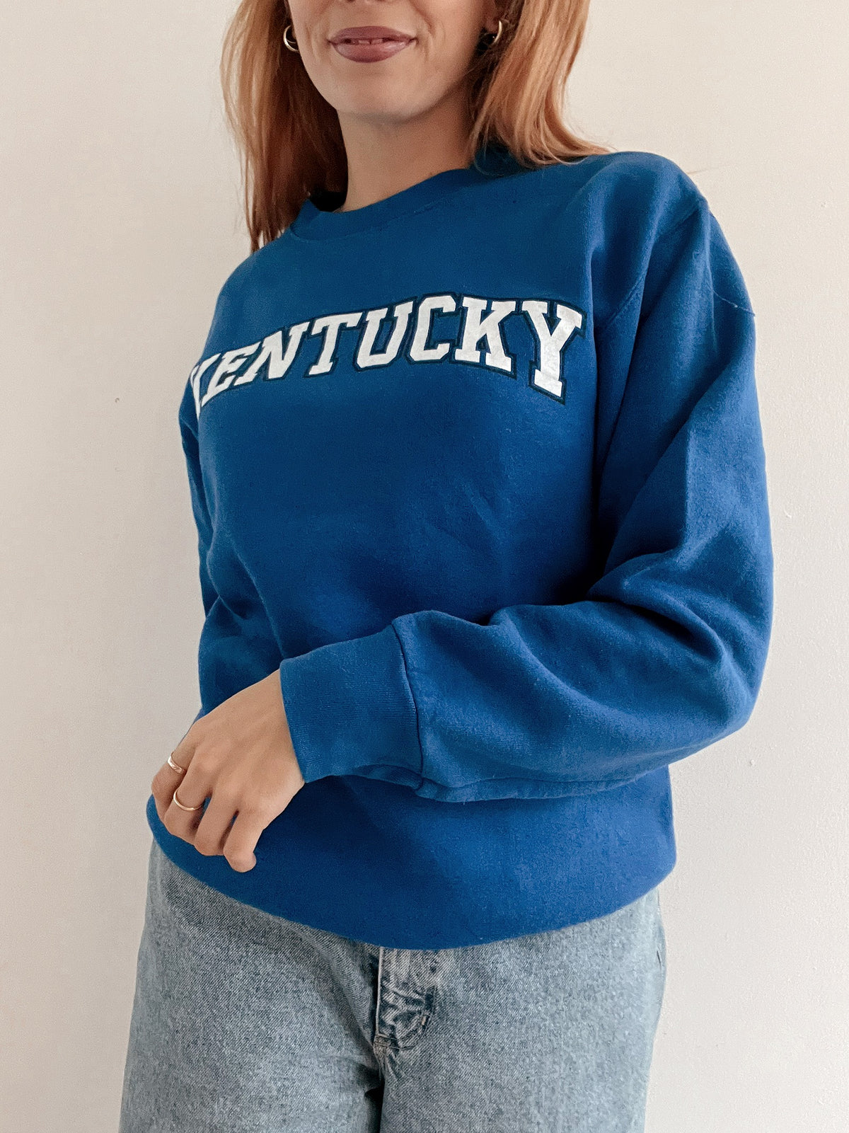 White and blue jacket with orange collar Adidas XL