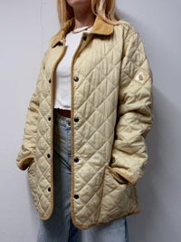 White and blue jacket with orange collar Adidas XL