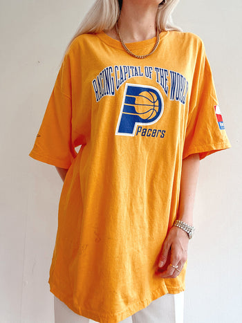 T-shirt vintage USA Pacers jaune XL