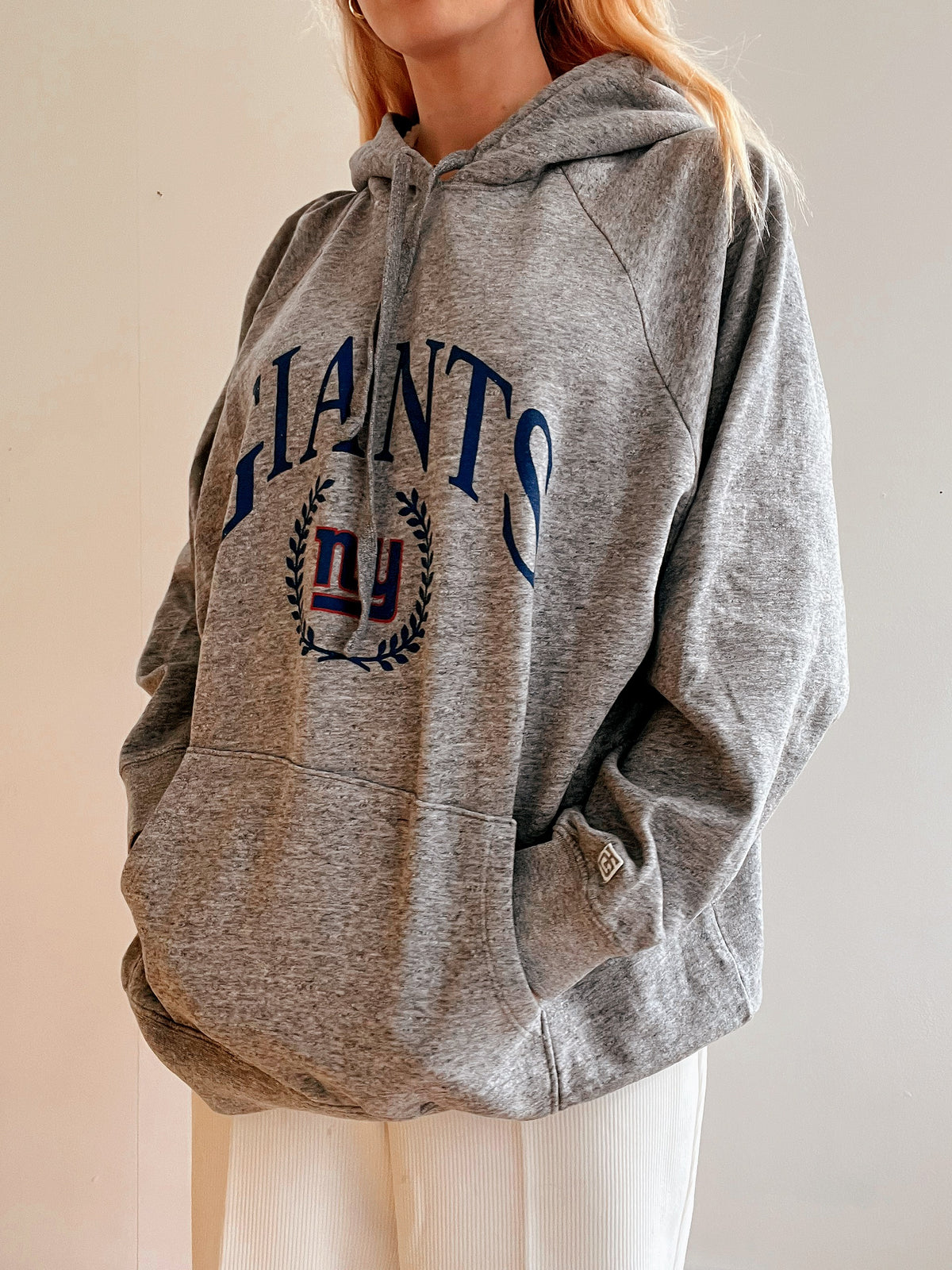 White and blue jacket with orange collar Adidas XL