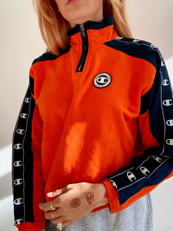 Vintage orangefarbener Champion-Pullover