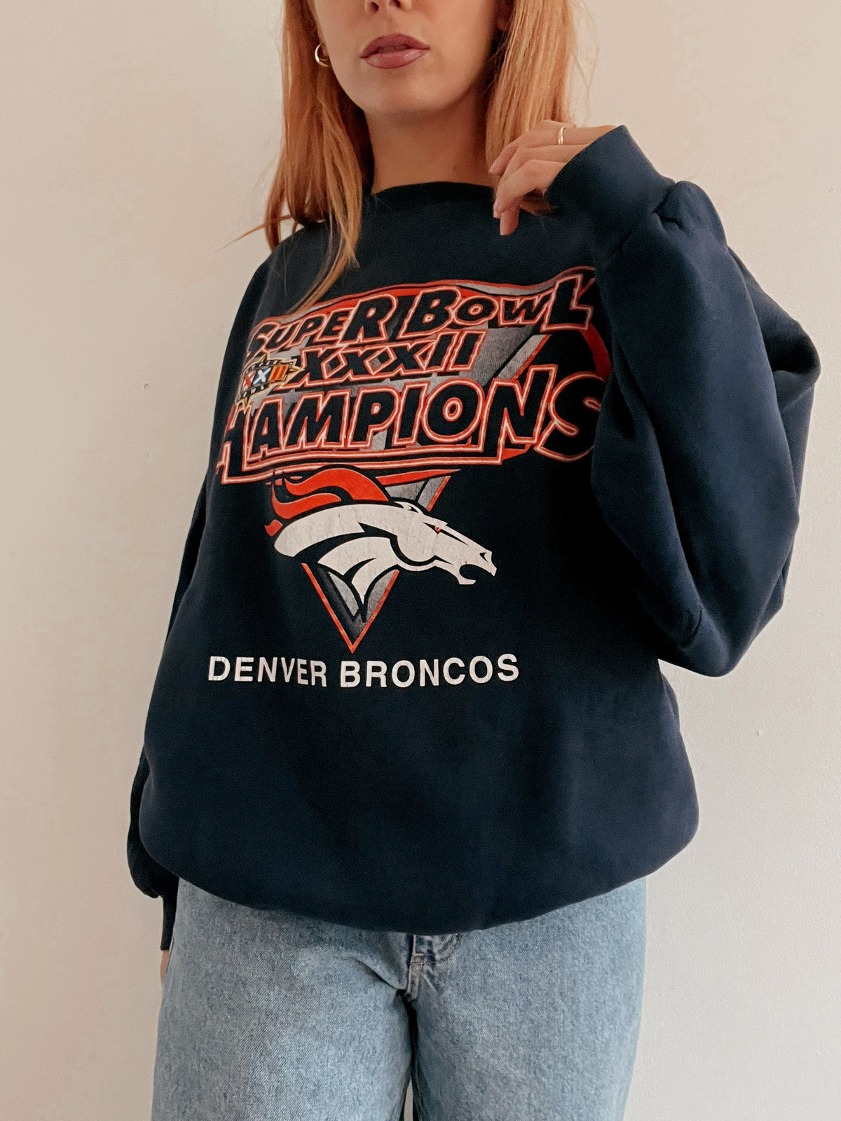 White and blue jacket with orange collar Adidas XL