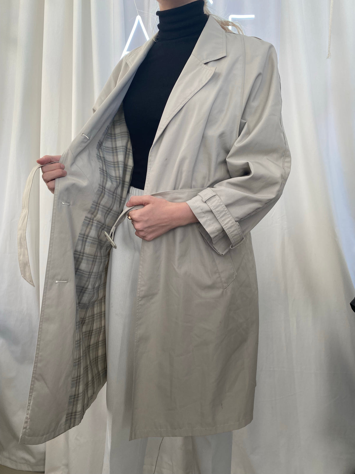 Trench Coat 70/80s beige/gris M