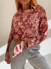 Chemise Vintage 80/90s rose à motifs