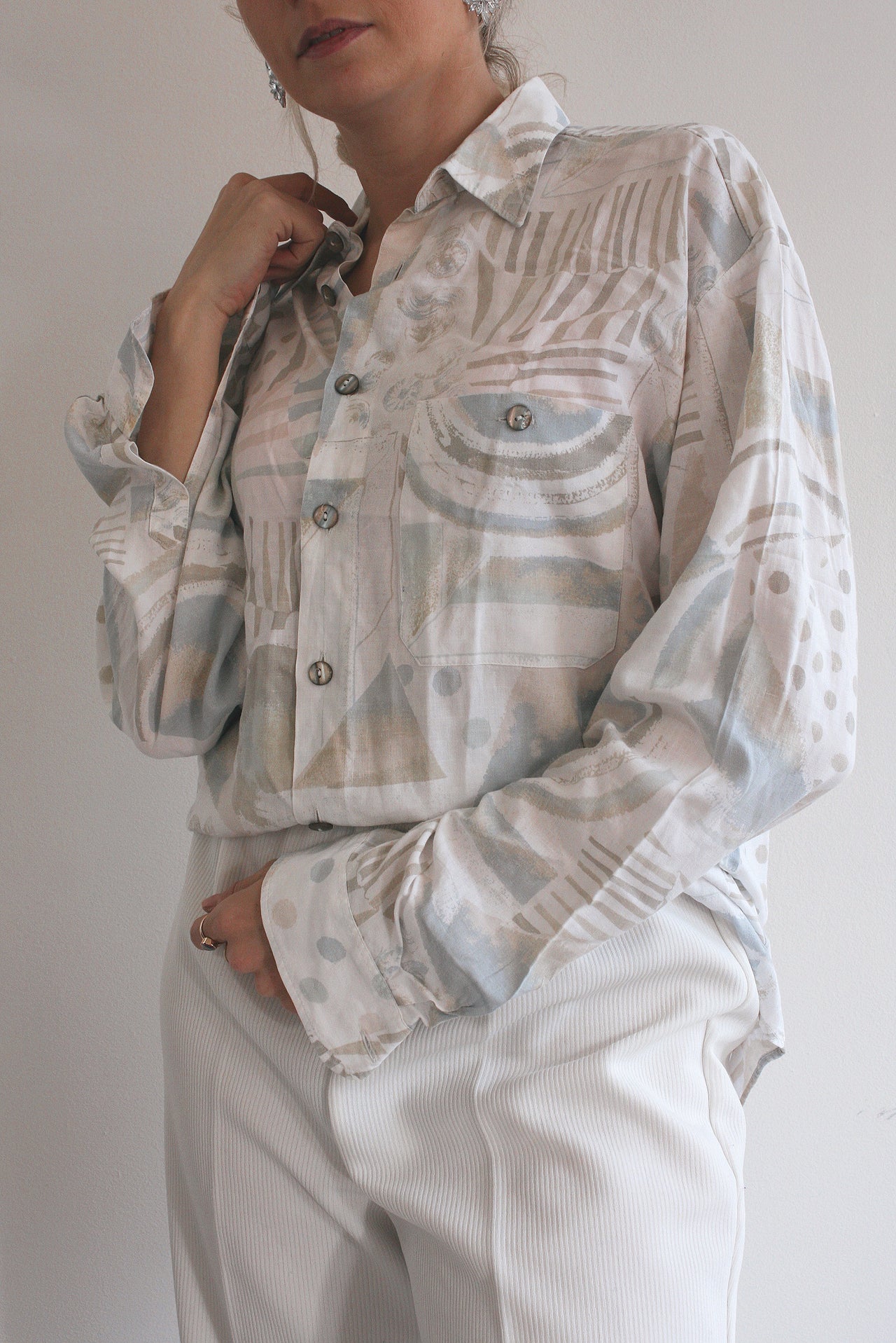 Chemise Vintage 80/90s beige L