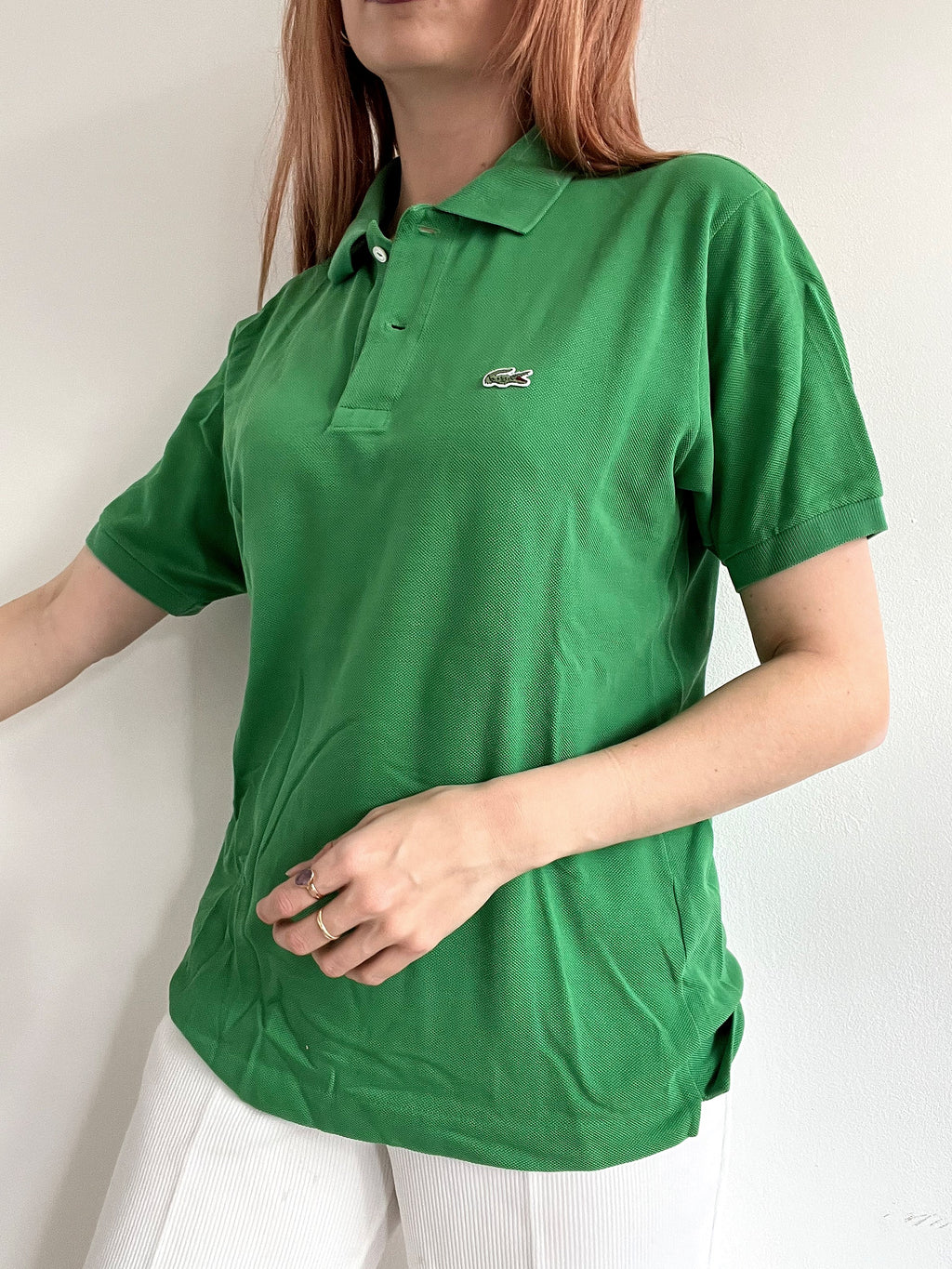 Lacoste S grünes Kurzarm-Poloshirt