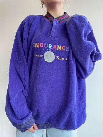 Polaire vintage violette Endurance XXL