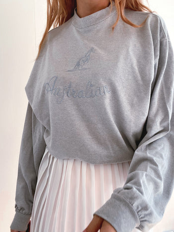 Pull gris fin Australia L