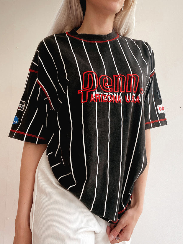 T-shirt Penn USA Tennis noir et rouge  L
