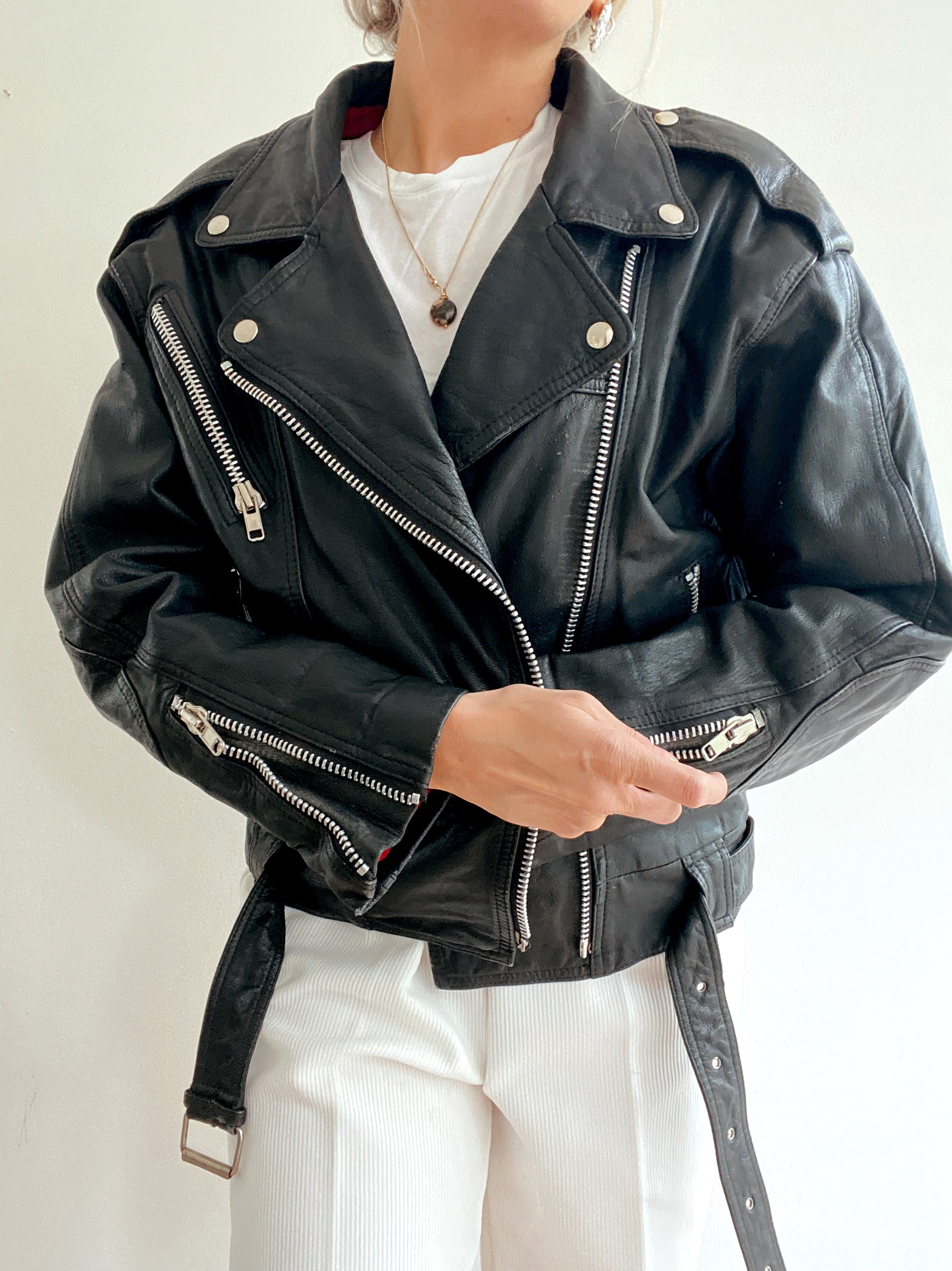 White and blue jacket with orange collar Adidas XL