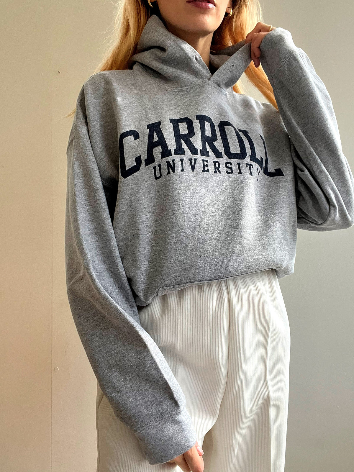 White and blue jacket with orange collar Adidas XL