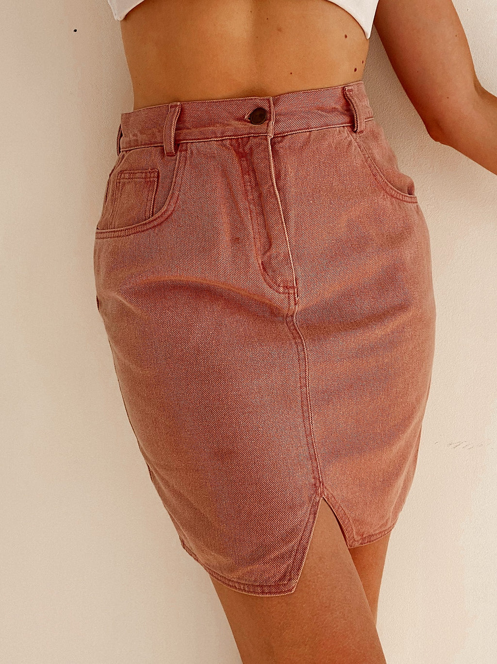Jupe vintage rose en jeans M