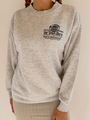 Pull USA gris clair The Davis House  M