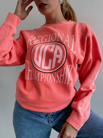 Pull vintage américain corail S