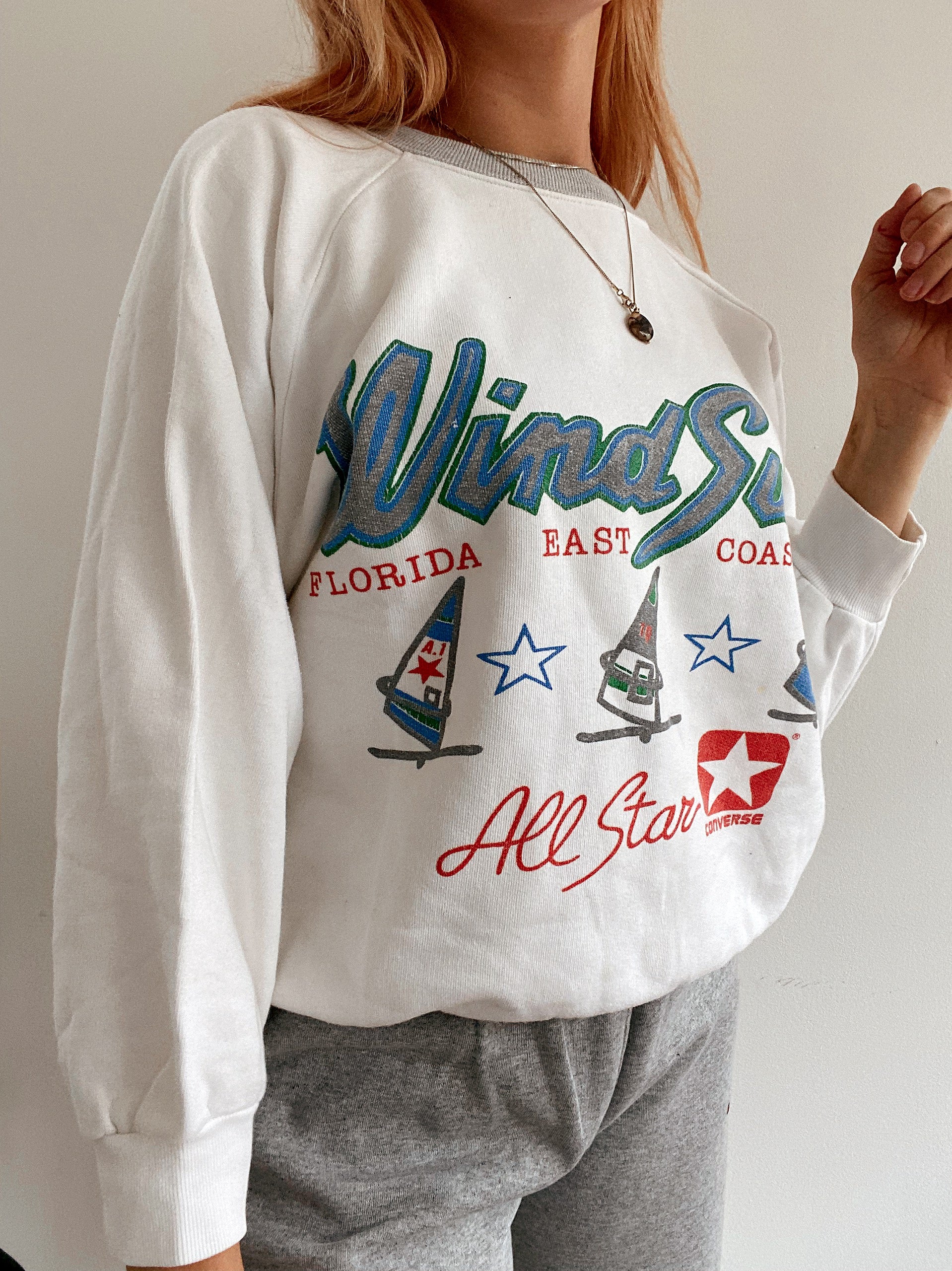 White and blue jacket with orange collar Adidas XL