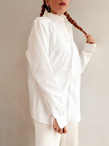 Chemise Vintage 80/90s blanche en coton L