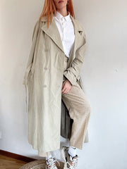 Trench coat vintage beige tout doux M oversized