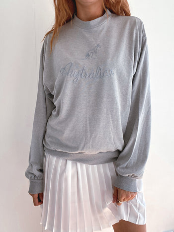 Pull gris fin Australia L