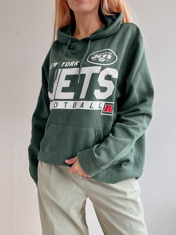 Pull vintage américain Jets vert L