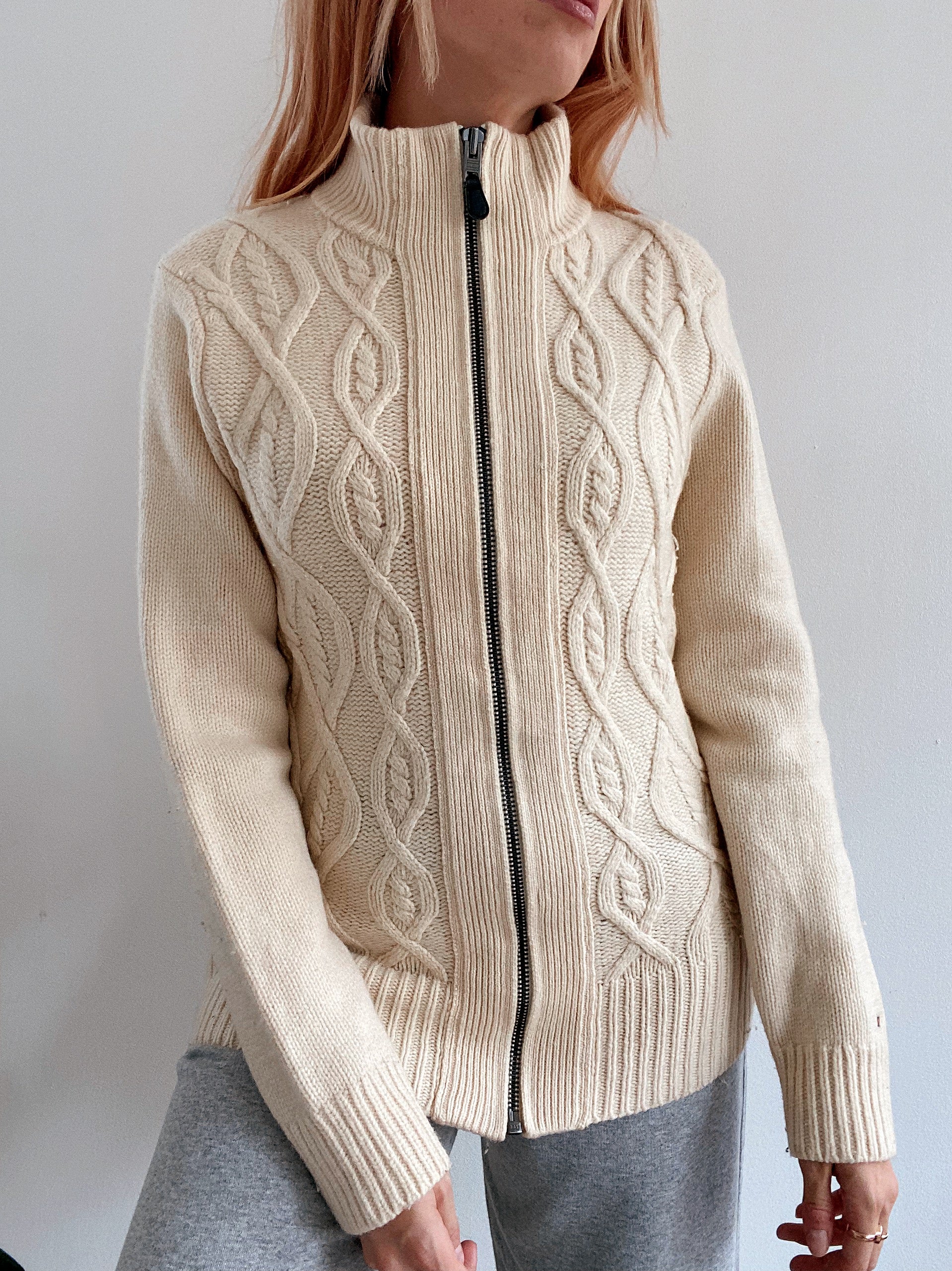 Jacket en laine  blanc cassé Tommy Hilfiger L