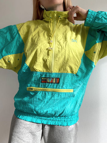 Veste de jogging vintage turquoise / verte Puma  L