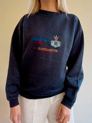 Dunkelblauer Vintage-USA-Pullover