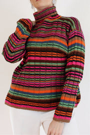 Pull en laine 70s multicolor  S/M