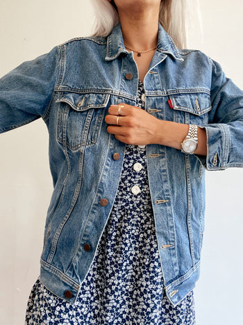 Veste en jeans vintage bleue  M